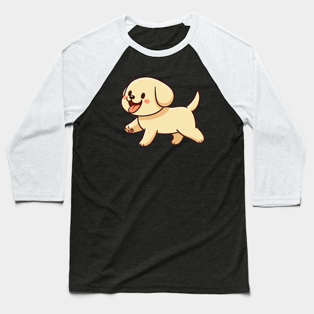 kawaii yellow labrador retriever puppy Baseball T-Shirt by fikriamrullah